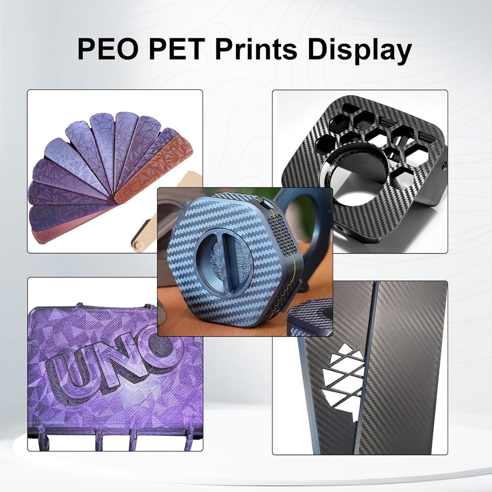 光滑 PEO PET 打印板,适用于 Artillery Sidewinder X1/X2,适用于 Creality CR-10/CR-10S/Anet A8 Plus,适用于 QiDi Plus 4,柔性无磁板 PEO PET 弹簧钢底板 310x310mm