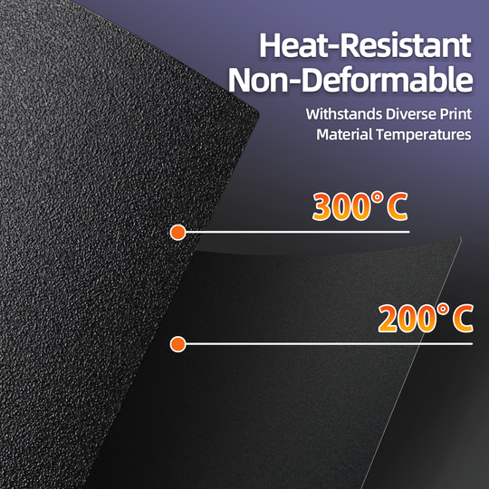 IdeaFormer 黑色光滑 PEI+纹理 PEI 弹簧钢打印平台，260×271mm，适用于 Elegoo Centauri Carbon