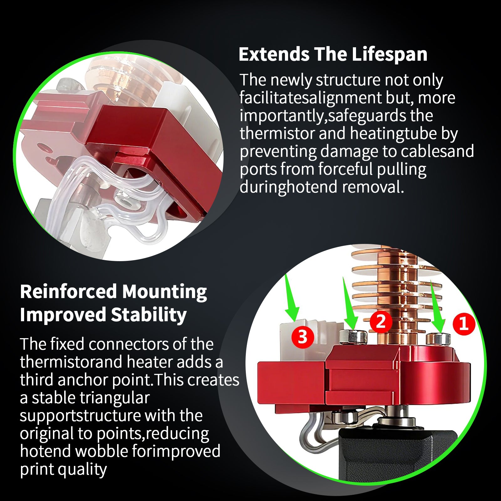 IdeaFormer Upgrade Quick-Release Hotend Extruder Kit, with Detachable Nozzle, for Flashforge AD5M/AD5M Pro