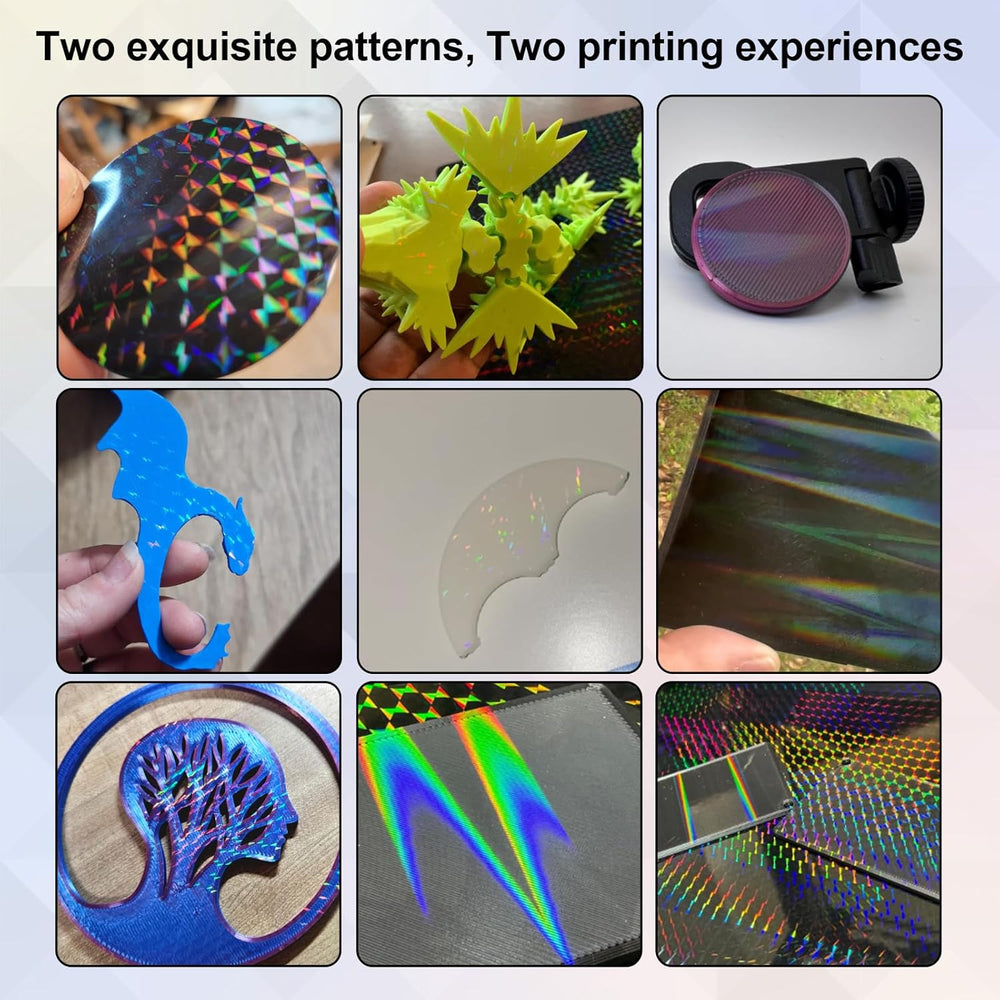 H1H 光滑构建板适用于 Creality K1C/K1/SE/Ender 3 V3 SE/Ender 3 V3 KE/Ender 3 S1/Pro/Ender 5 S1，柔性双面光束+幻影 H1H 效果板无磁性板 235x235mm