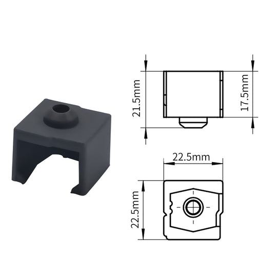 4 件套 3D 打印机打印头喷嘴硅胶保护套，适用于 Ender3 V3 SE