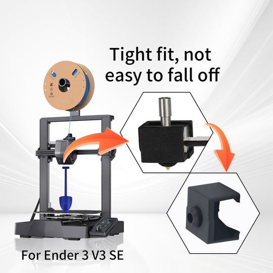 4 件套 3D 打印机打印头喷嘴硅胶保护套，适用于 Ender3 V3 SE