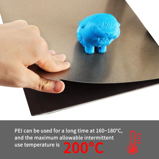 双面纹理 PEI 板材 235x235mm，柔性 PEI 弹簧钢（无磁性构建板），适用于 Creality K1C/K1/SE/Ender 5 S1/Ender 3/Ender 3 Pro/Ender 3 V2/Ender 3 S1 Pro/Ender 3 Neo