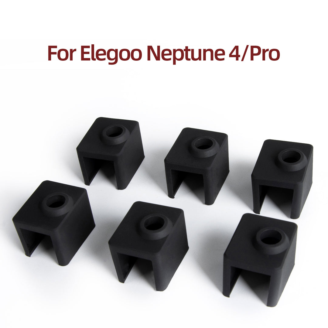 IdeaFormer 6 件 3D 打印机热端硅胶袜套加热器块硅胶套，适用于 ELEGOO Neptune 4 Pro 打印机热端