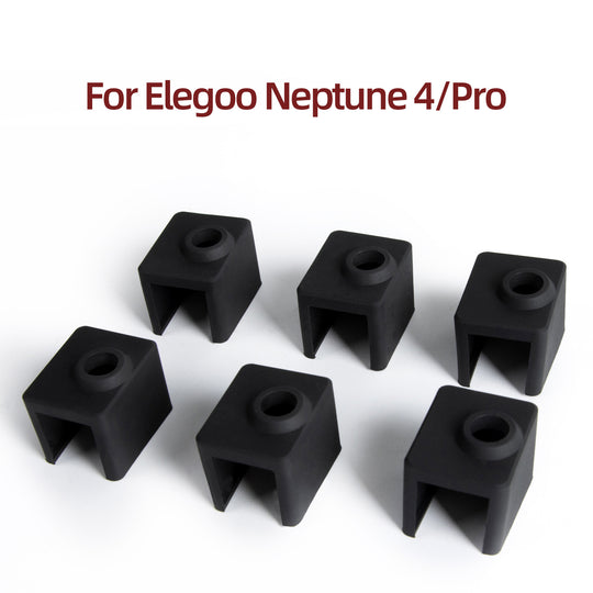 IdeaFormer 6 件 3D 打印机热端硅胶袜套加热器块硅胶套，适用于 ELEGOO Neptune 4 Pro 打印机热端