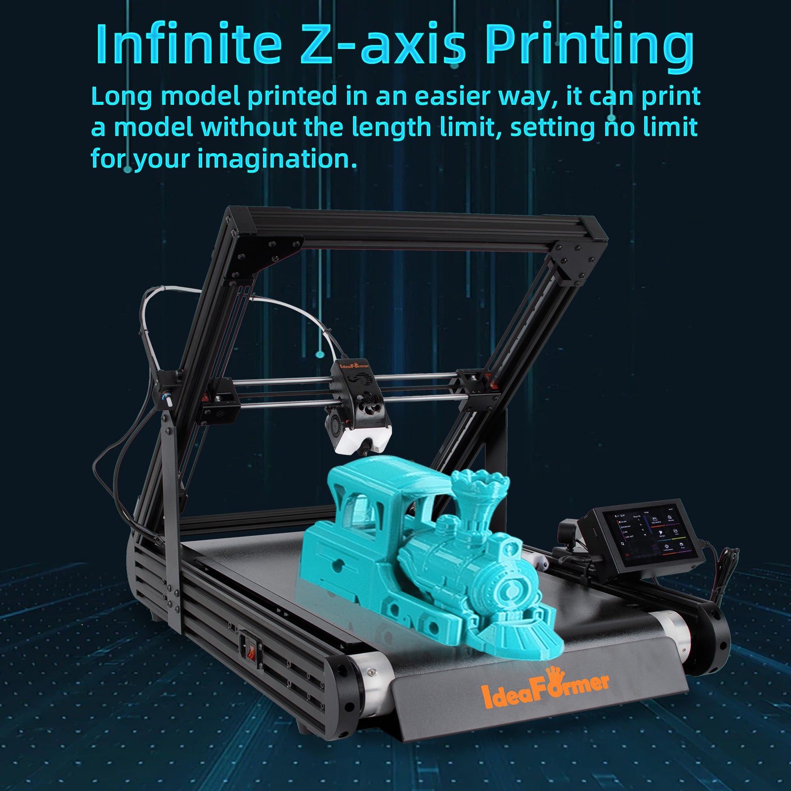IdeaFormer IR3 V2 Limited Refurbished，Infinite Z-Axis Steel Conveyor Belt 3D Printer，Shipping to US Addresses only