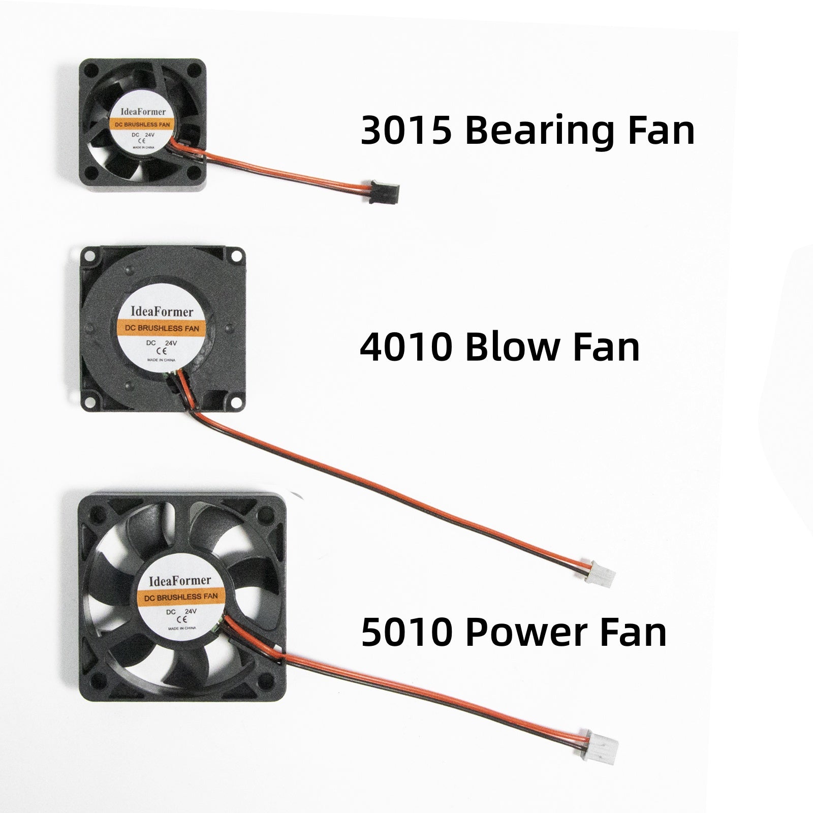IdeaFormer IR3 V2 3D 打印机原装 4010 鼓风机/3015 轴承风扇、24V 挤出机热端风扇和 24V 涡轮风扇，适用于 IR3 V2 3D 打印机