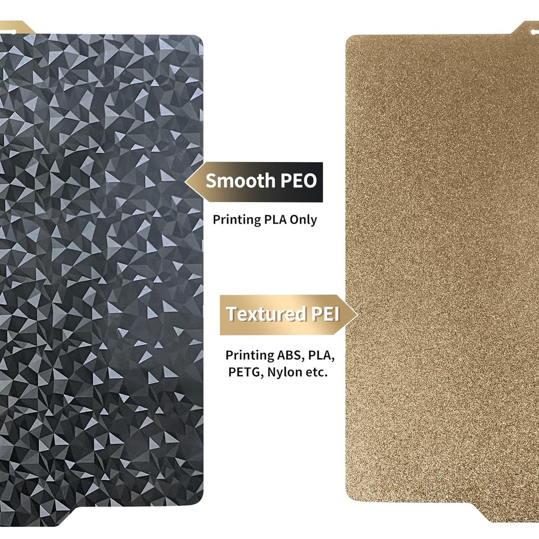 适用于 Bambu Lab X1C/X1/P1P/P1S/A1 的 PEO+PEI 打印底板，257x257mm 双面 PEO+PEI 弹簧钢打印底板，适用于 Bambulab 3D 打印机的柔性纹理打印底板