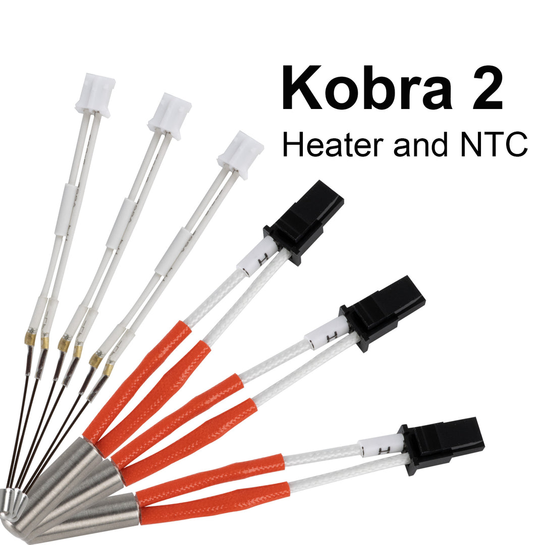 IdeaFormer 2PCS 加热管适用于 Kobra2 Hotend 24V 60W 热敏电阻加热棒筒式加热器 3D 打印机零件筒式热敏电阻