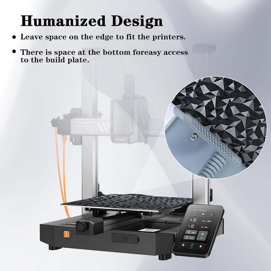 IdeaFormer Diamond PEO+Carbon Fiber PET Spring Steel Build Plate, 256×268mm for Anycubic Kobra 3/Kobra 3 V2/Kobra 3 Combo