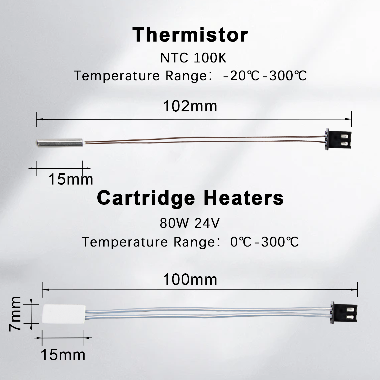 IdeaFormer IR3 V2 Extruder Hotend Kit, with 5 Pcs 0.4mm/0.6mm/0.8mm Hardened Steel Nozzles, Heating Rod, Thermistor, Silicone Scok, Support Filament TPU PLA PETG ABS for IR3 V2 3D Printer