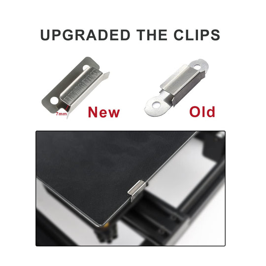 220*220mm/235*235mm/310*310mm 3D打印机升级钢化玻璃平台3D打印床，带4个夹子