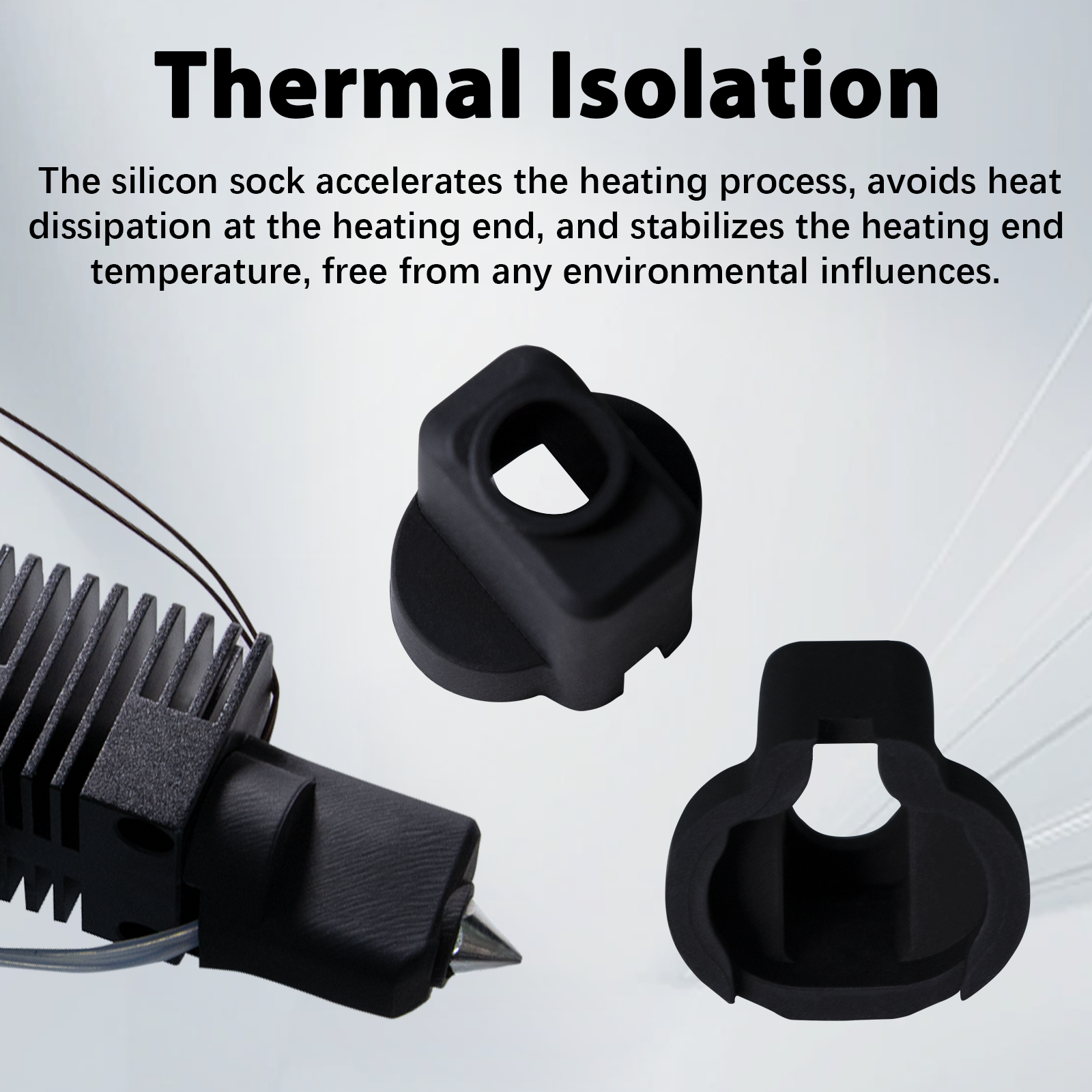 IdeaFormer Official 5 Pcs 3D Printer Hotend Silicone Sock Heater Block Silicone Cover for IR3 V2 3D Printer Hotend