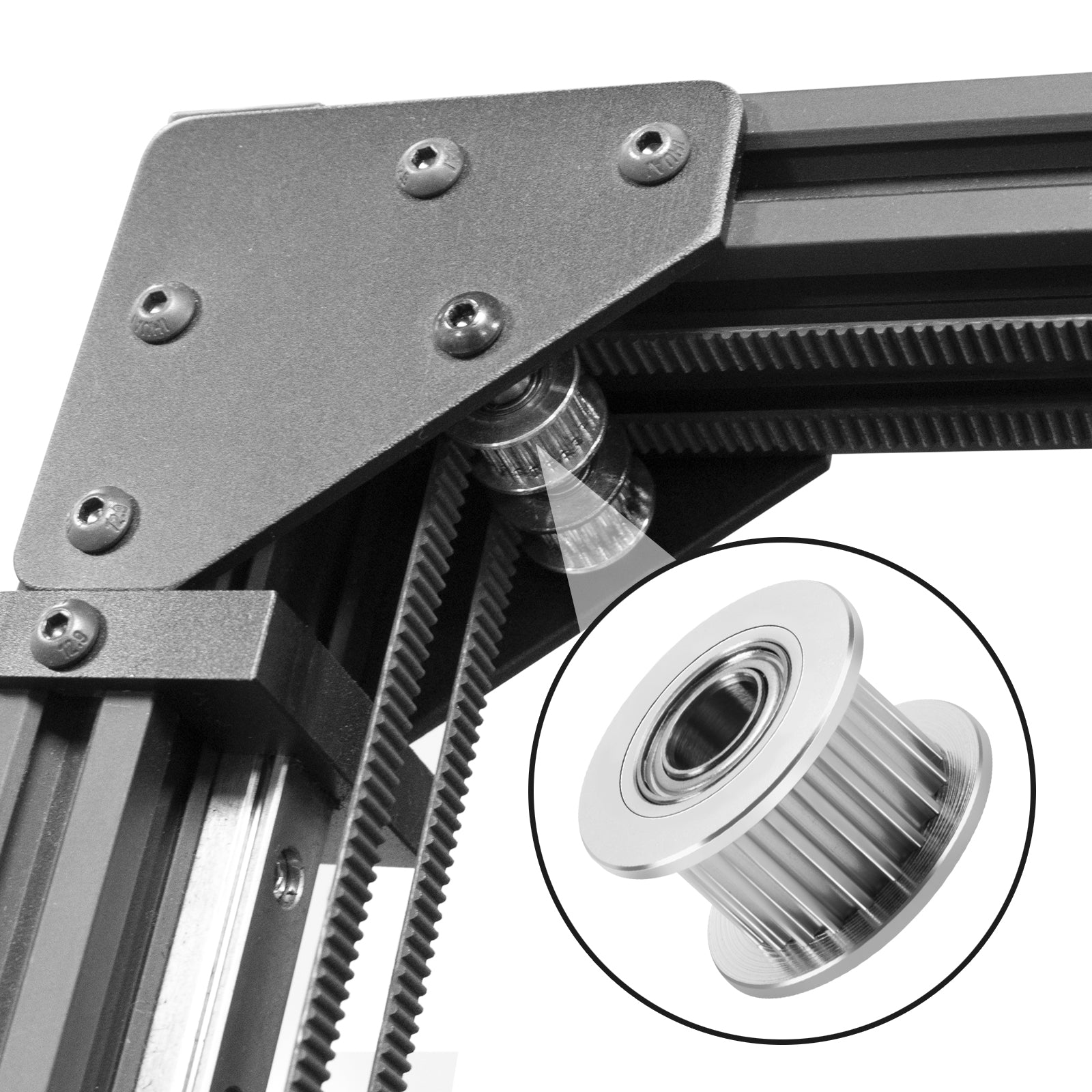 IdeaFormer IR3V2惰轮，内径5mm，外径16mm，高度10mm同步带轮，适用于8mm宽同步带