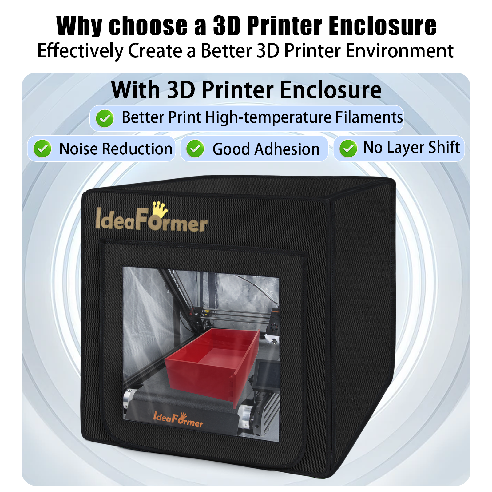 IdeaFormer 官方 IR3 V2 3D 打印机外壳，适用于 IR3 V2 3D 打印机的优质防火防尘帐篷恒温保护罩