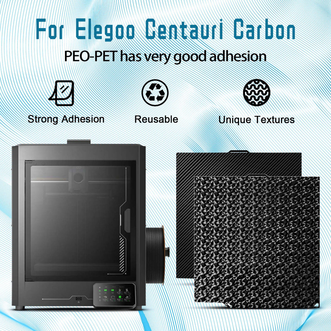 IdeaFormer 柔性钻石 PEO+碳纤维 PET 打印板，弹簧钢板，适用于 Elegoo Centauri Carbon 3D 打印机