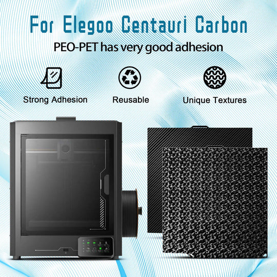 IdeaFormer 柔性钻石 PEO+碳纤维 PET 打印板，弹簧钢板，适用于 Elegoo Centauri Carbon 3D 打印机
