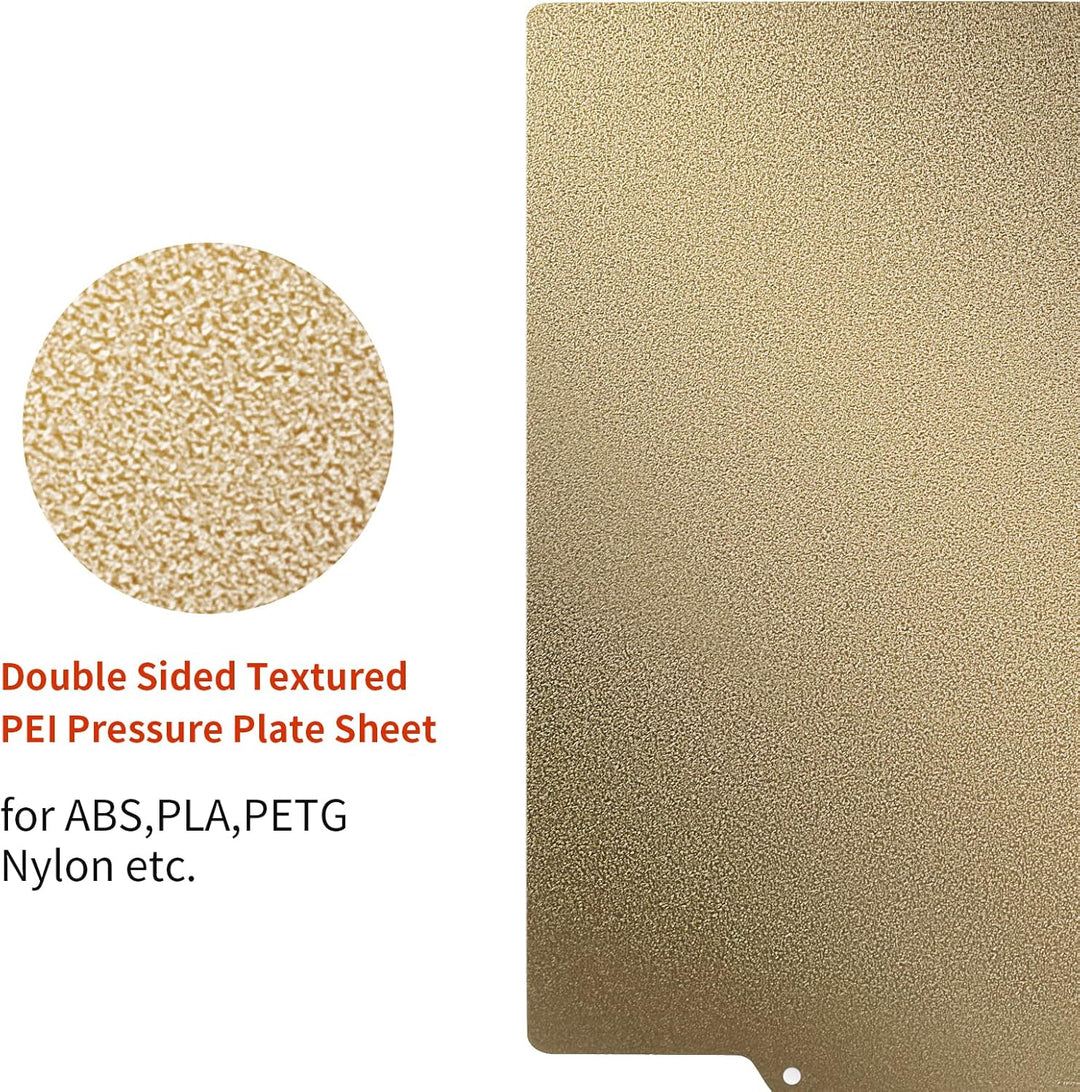 IdeaFormer 両面ゴールド PEI スプリングスチールビルドプレート 300×300mm LulzBot TAZ Workhorse、TAZ Pro、TAZ 3、TAZ 4、TAZ 5、TAZ 6用