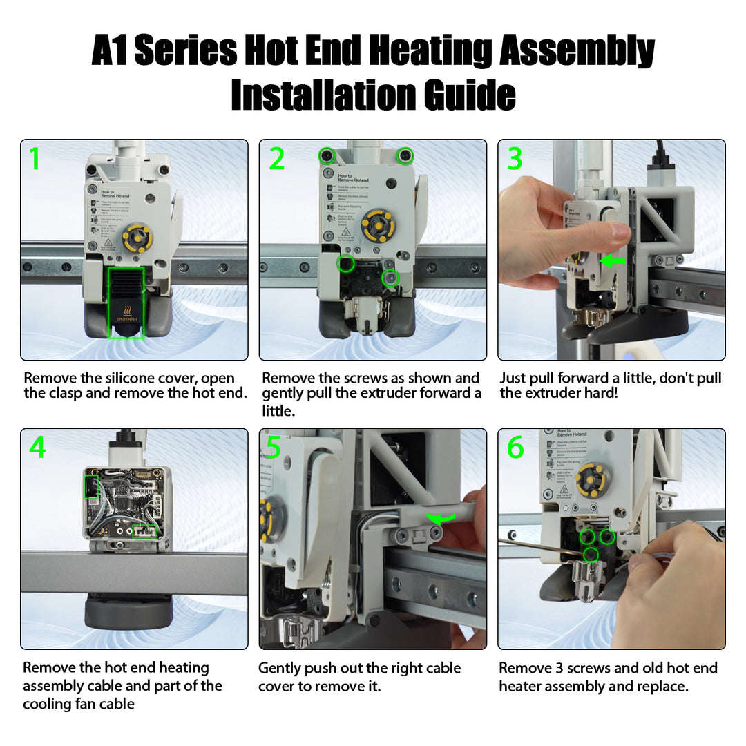 IdeaFormer 热端加热套件适用于 Bambu Lab A1/A1 mini 3D 打印机，适用于 A1/A1mini 的热端加热