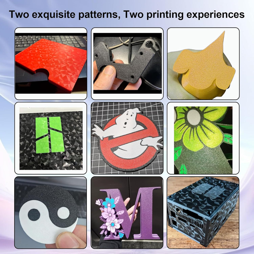 IdeaFormr-3D 光滑 PEO+纹理 PEI 构建板，适用于 Creality K1C/K1/K1 SE/Ender 3 V3 SE/Ender 3 V3 KE/Ender 3 S1/Pro/Ender 5 S1，柔性 PEO PEI 弹簧钢板 235x235mm 无磁性表面板