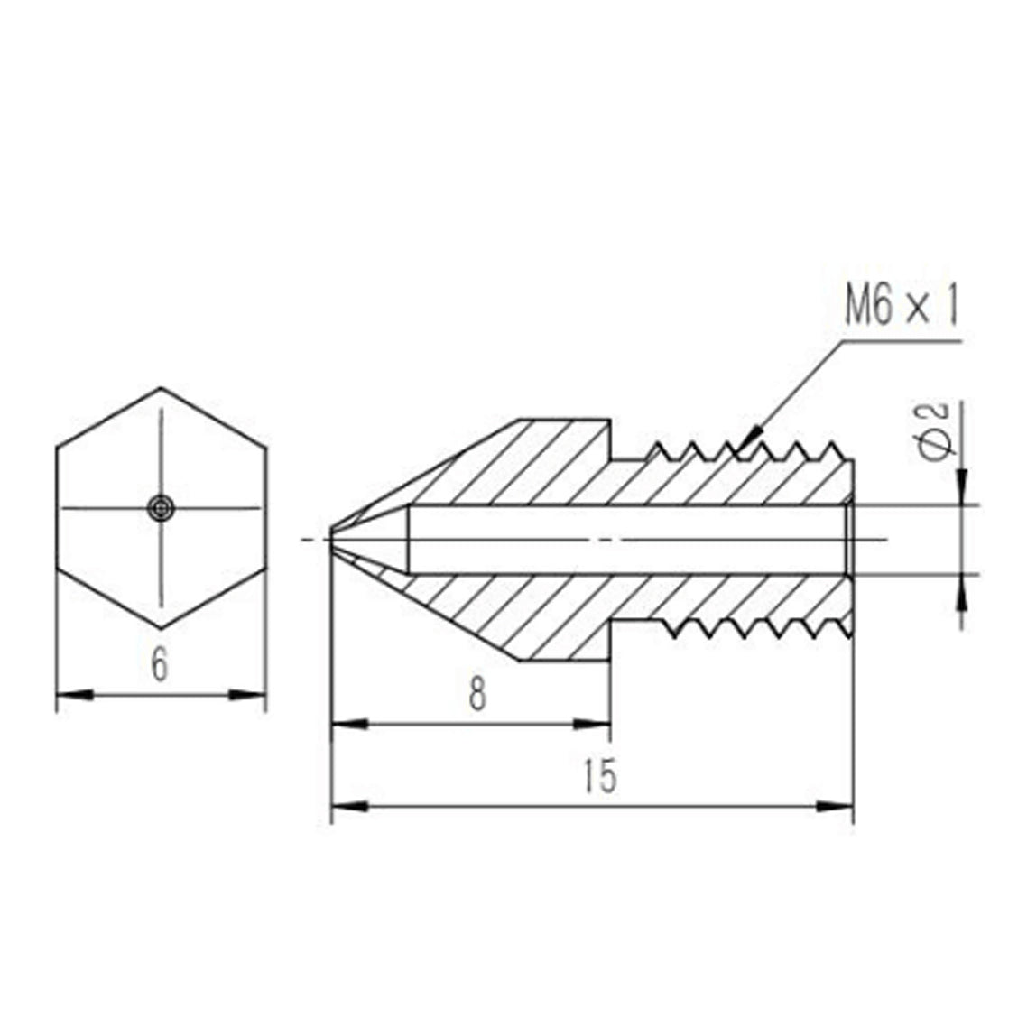 IdeaFormer 10個 0.4mm 0.6mm 0.8mm 1.0mm 真鍮ノズル コンベアベルト 3Dプリンター IR3 V2用