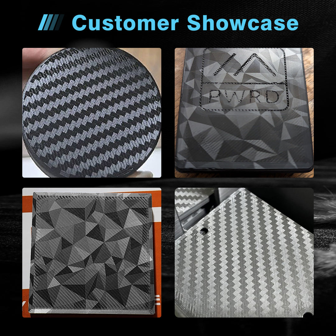 IdeaFormer ダイヤモンドPEO+カーボンファイバーPETスプリングスチールビルドプレート、276×293mm、Snapmaker U1用、プリントサイズ270×270mm