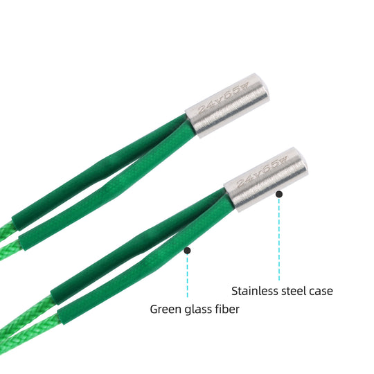 IdeaFormer 2PCS 升级版 6x15MM 24V 65W V6 热端高温加热器墨盒元件兼容 VORON V2.4 V0.1 V1.8 3D 打印机、Dragonfly BMS BMO 热端/Dragon 热端