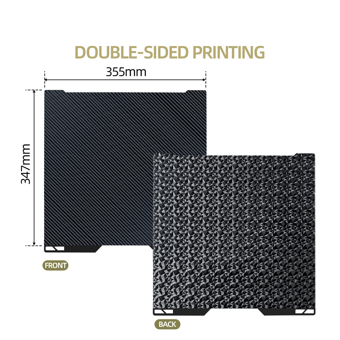 适用于 Bambu Lab H2D Combo 的 PEO PET 构建板，适用于 Bambu Labs H2D 3D 打印机平台的双面可拆卸光滑 PEO PET 弹簧钢底板，打印尺寸为 350mmx320mm