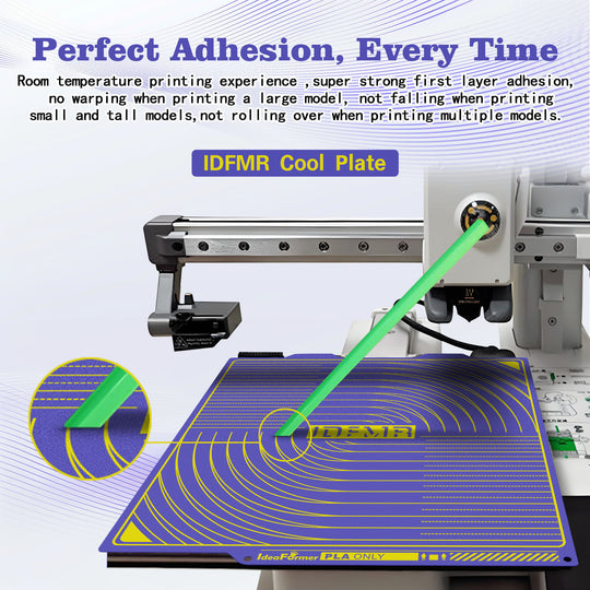 IdeaFormer 冷打印板适用于 Bambu Lab P1P/P1S/X1C/X1/X1E/A1，184*184mm 双面 PEI 打印纸适用于 Bambu Lab 系列打印机